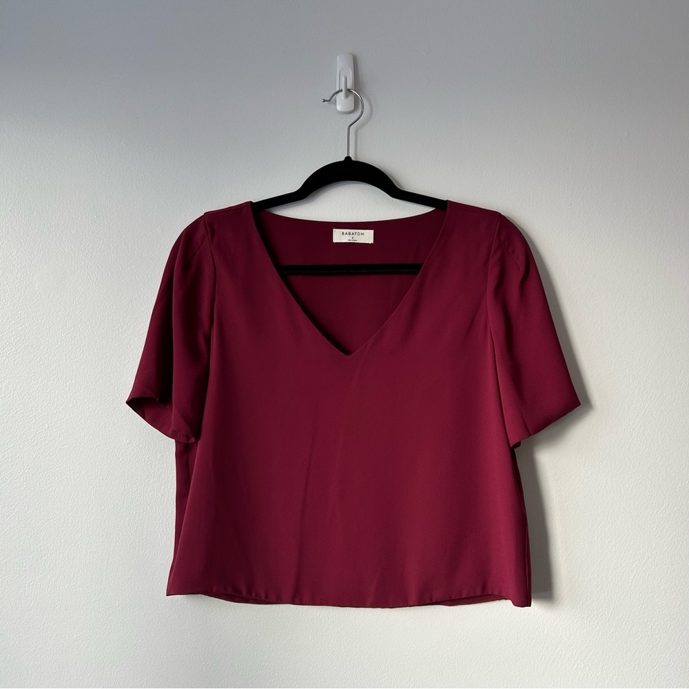 Babaton Randy Blouse - S Maroon